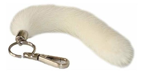 Llavero De Automoción, Fosrion Real Mink Tail Fur Key Chain 