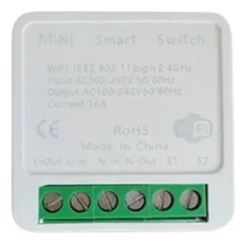 Mini Módulo De Interruptor Wifi 16a Relé Inteligente