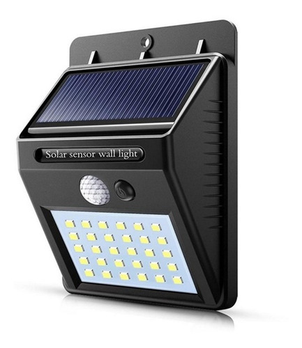 Luminária Solar Luz Led Com Sensor De Presença Automático