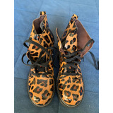 Borcegos Charol Animal Print Talle 37