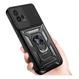 For Motorola Moto G72 Sliding Lens Cover Hard Stand Case