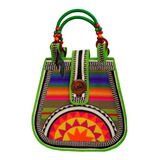 Bolso Pera Diseño En Hilo Multicolor Fino