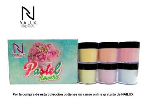 Polimero Nailux Premium Colección Pastel De 6 Unidades 