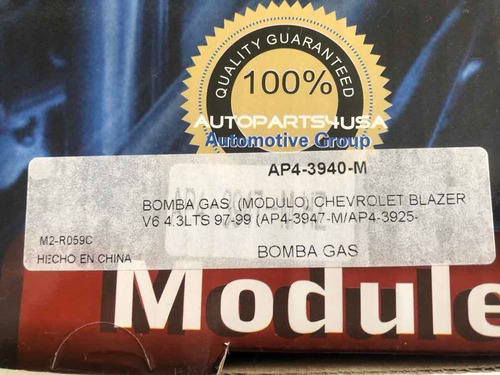 Bomba De Gasolina Mdulo Chevrolet Blazer V6 4.3lts 97-99 Foto 6