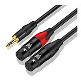 Cable De Audio Estéreo 3.5mm Trs A Dual Xlr Dremake-1 M