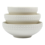 Set De Platos Comedor Porcelana Blanco 3 Pz Elegancia Simple