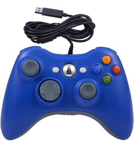 Control Xbox 360 Y Pc Azul Garantía 100% Calidad