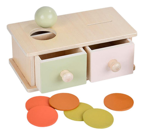 Caixa De Brinquedos Montessori, Jogo De Gaveta Dupla