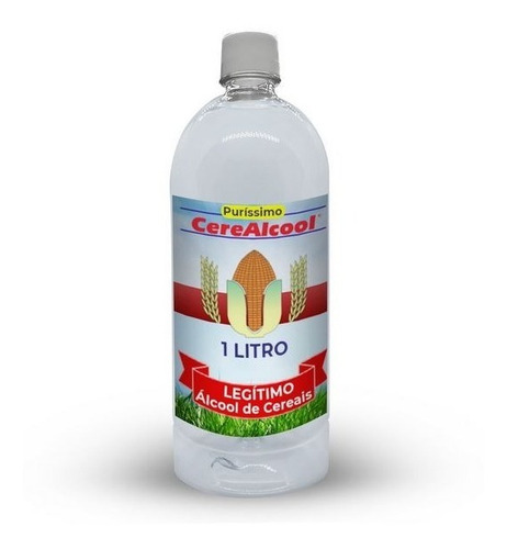 Álcool De Cereais - 1 Litro 100% Puro Cerealcool