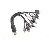 Cable Multicargador Para Celulares Tipo Pulpo Usb 10 En 1