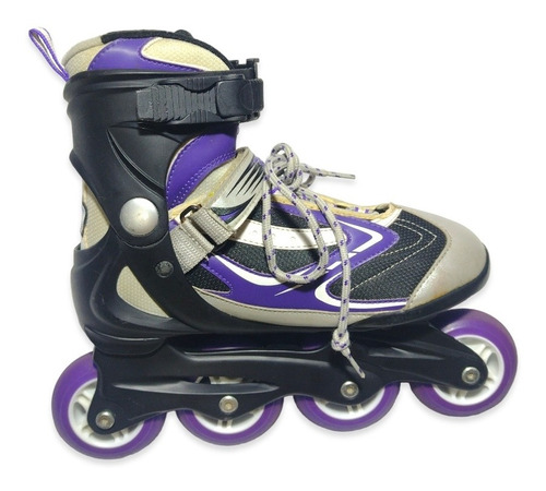 Patins Traxart Txt Street Feminino Adulto Preto E Roxo