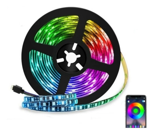 Cinta De Luz Led Multicolor Rgb 5metros Bluethooth App