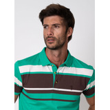 Camisa Polo Aleatory Listrada Talent Verde