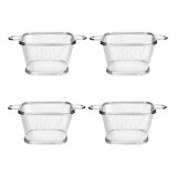 4 Canastas Cesta Freidora Mini De Acero Inox Chip Papas