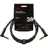 Cable Fender P/instrumento Serie Delux Tweed Black 90cm Ang