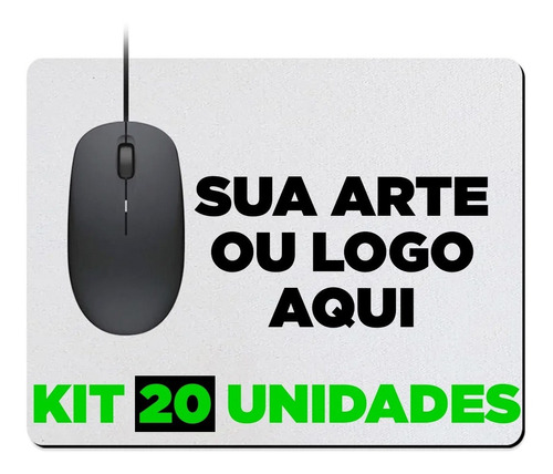 Kit 20 Mouse Pad Personalizado Com Sua Ideia Mousepad 19x23