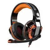 Fone De Ouvido Over-ear Headset Gamer Knup Kp-491 Laranja