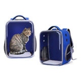Mochila Astronauta Transparente Azul Transporte Cães Gatos