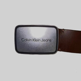 Cinturon Cuero Calvin Klein Hombre Marrón Talle M (34-36)
