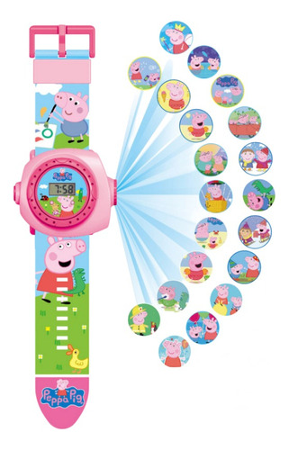 Reloj Niños Proyector Animados 20 Imágenes De Peppa Pig