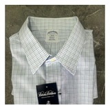 Camisa Brooks Brothers 17 34/35 Cuadros Azul Blanca Original