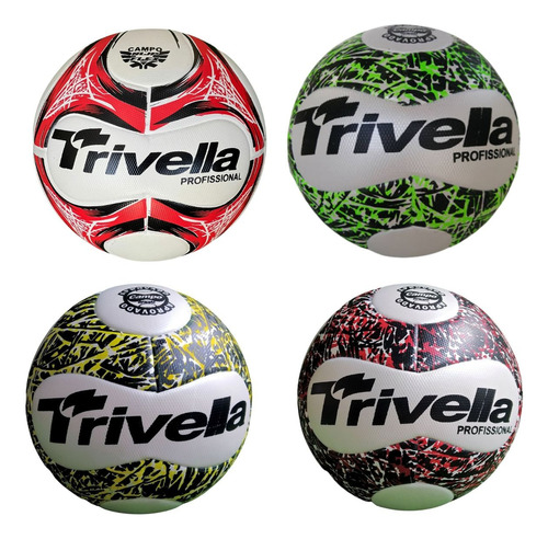 Kit 4 Bola Campo Trivella Profissional Hybrida Original Nfe