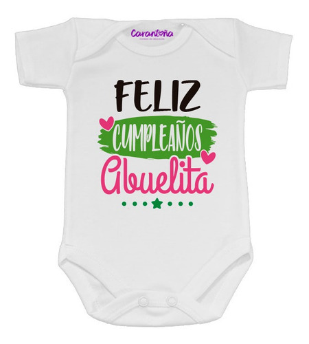 Pañalero Feliz Cumpleaños Abuelita Body Niña O Niño