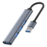 Hub Adaptador Multipuerto 4 Puertos Usb 3.0 Y 2.0 Pc Mac Lap