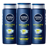 Nivea Men Vitality - Gel De Baño Con Aroma A Lima Y Salvia.