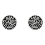 Aretes Tetragramaton Artesanal Mujer Regalo Plata Ley 925