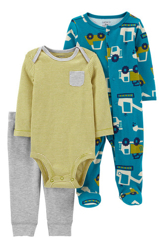 Carter´s Set 3 Piezas Osito Pijama Body Pantalon  1m755210