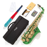 Kit De Saxofón Mendini By Cecilio 92d, Con Bolso, Verde