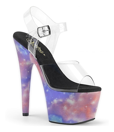 Zapatillas Plataforma Pleaser Adore-708refl Galaxia Refl