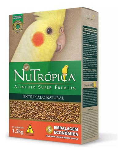 Alimento Extrusado Natural Para Calopsita - 1,5 Kg Nutrópica