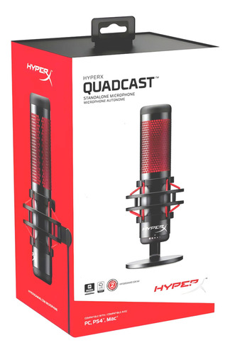 Micrófono Gamer Streaming Hyperx Quadcast Profesional