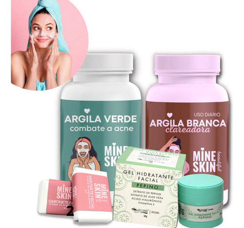 Kit Facial Restaurador E Clareador - Acne E Antioleosidade