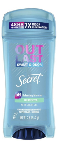 Secret Desodorante Antitranspirante Gel Outlast Sin Perfume