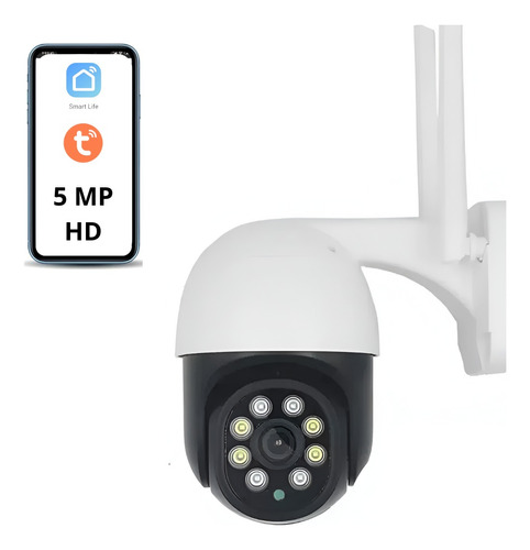 Cámara Seguridad Wifi Ptz 5mp Exterior 360 Alarma Zoom Tuya