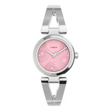 Timex Reloj Floral Con Brazalete Elástico De Moda Para Mujer
