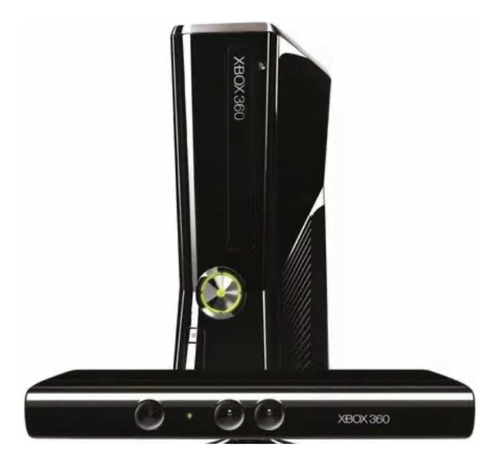 Xbox 360 Slim Com Kinect +1 Controle  + 12 Jogos