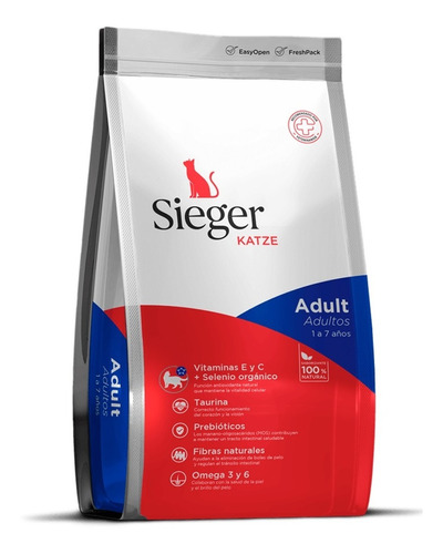 Alimento Sieger Katze Gato Adulto Mix 1kg Tm