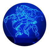 Lámpara Ilusión 3d Goku X Jiren Dragon Ball + Control Remoto