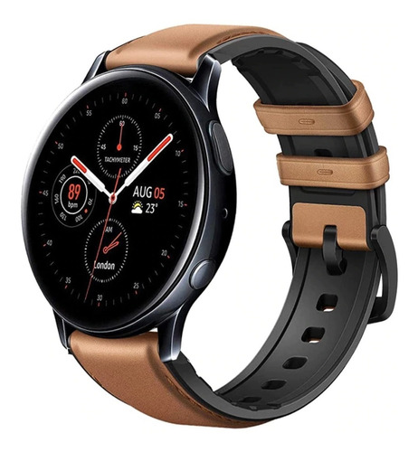 Pulseira De Couro Para Samsung Galaxy Watch Active 2 44mm