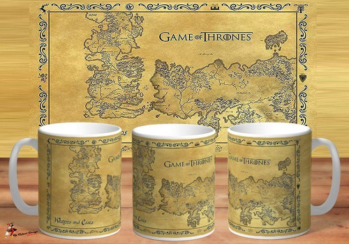 Taza Game Of Thrones Mapa Westeros And Essos Hd