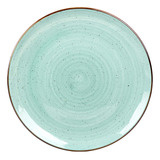 Juego 12 Platos Trinche Porcelana Coupe 30 Cm Restaurante Color Verde Coup