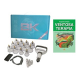 Kit Ventosa Bk Com 12 Copos + Livro Ventosaterapia