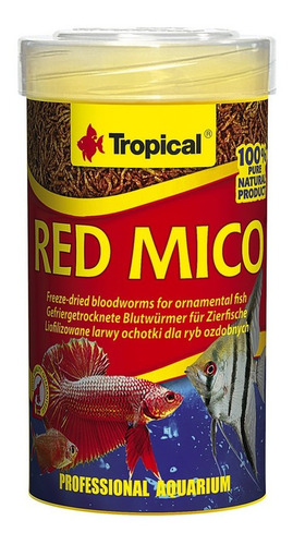 Alimento Peces Larvas De Mosquito Tropical Red Mico 100 Ml