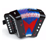 Mini Acordeon Infantil Juguete Musical Educativo Niños Negro