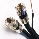 Cable Coaxial Con Mensajero Rg6 15m Armado Con Conectores