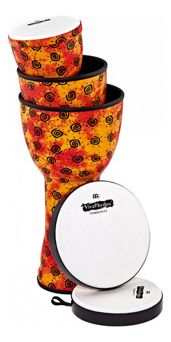 Djembe Meinl Vivarhythm® Pop Off Set Pele Sintética (3 Em 1)